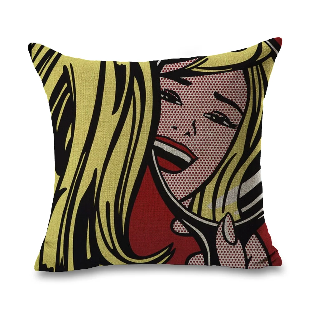 Roy Lichtenstein Pop Art Comics подушка для девочек евро покрытие декоративный массажер декоративные подушки украшения для дома подарок