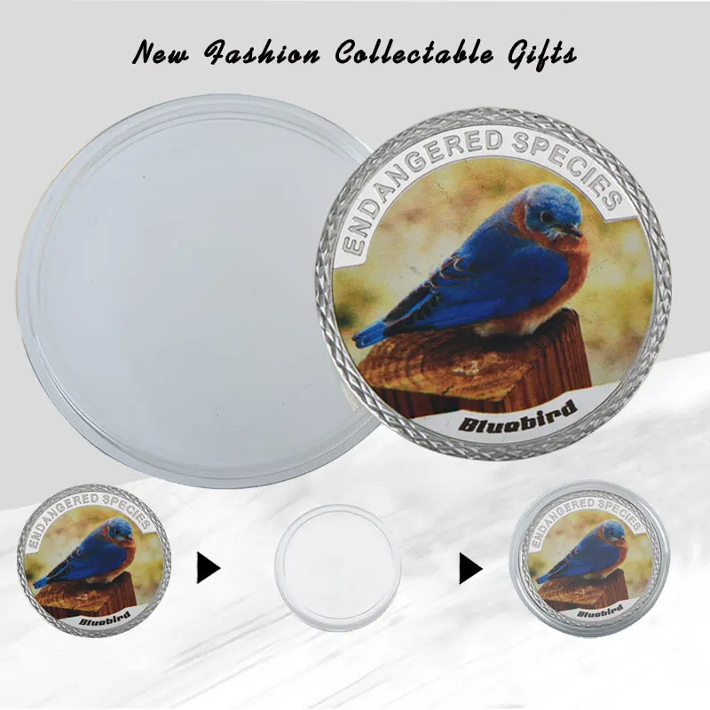 WR Bluebird 999 9 Серебряная монета декоративные вымирающие милые животные