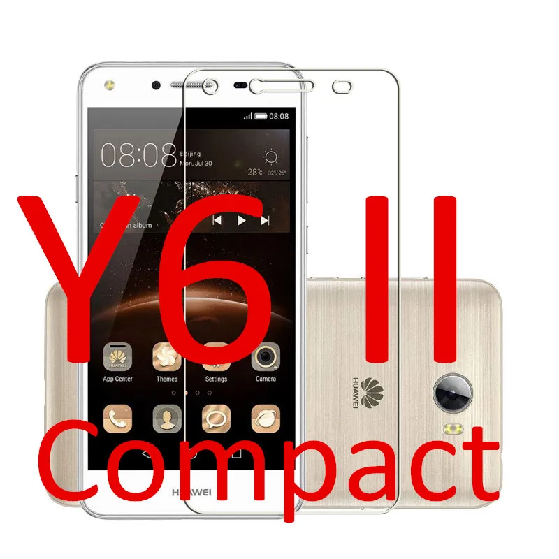 С уровнем твердости 9H закаленное Стекло для huawei Y3 Y5 ii Y6 ii компактный LYO-L01 Y6ii CAM-L21/L03/L23 Y6 Pro Y6 Экран защитная пленка - Цвет: Y6 ii Compact