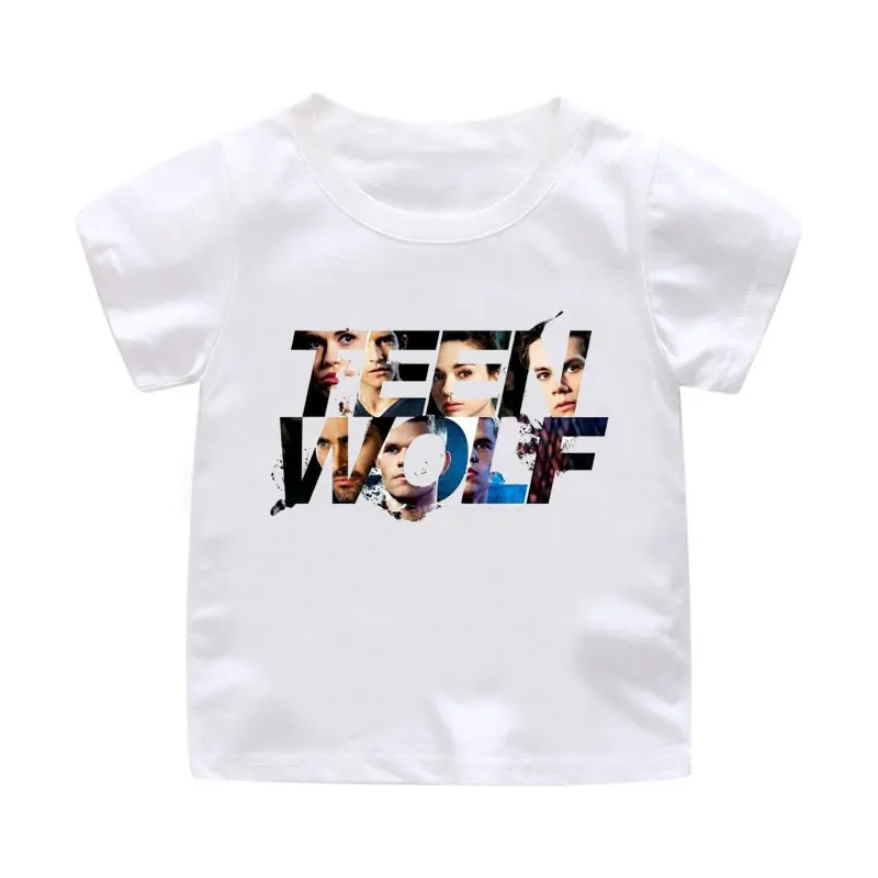 ZSIIBO/футболка с принтом волка для подростков одежда мальчиков костюм маленьких