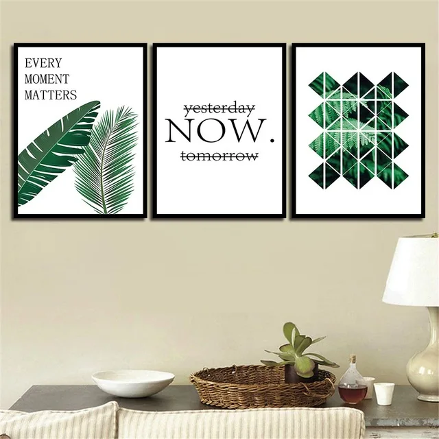 Красивые зеленые Ландшафтные растения замечательные постеры для украшения дома