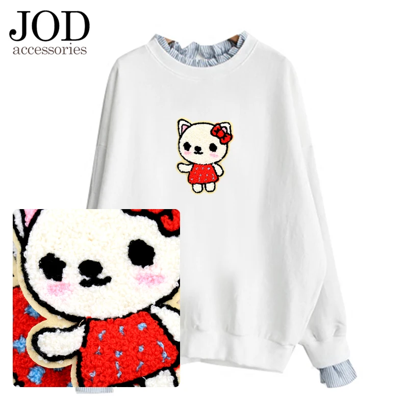 Большая нашивка с котом нашивки вышивкой для одежды наклейки героями