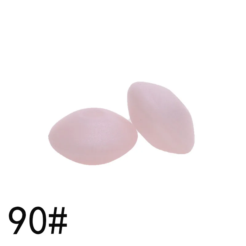 Metallic pink90 100 шт силиконовые бусины для прорезывания зубов чечевица 12*7 мм Bpa бесплатно Сделай Сам грызунок ожерелье бусы ювелирные изделия детские игрушки уход за ребенком - Цвет: Metallic pink90