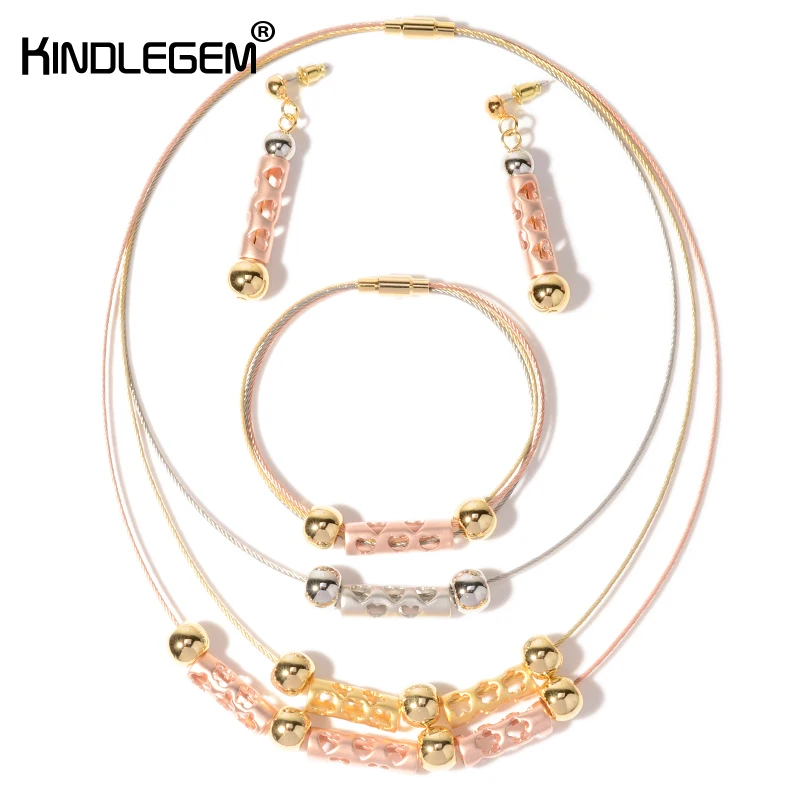 Kindlegem высококачественные ювелирные изделия из настоящего розового золота трех