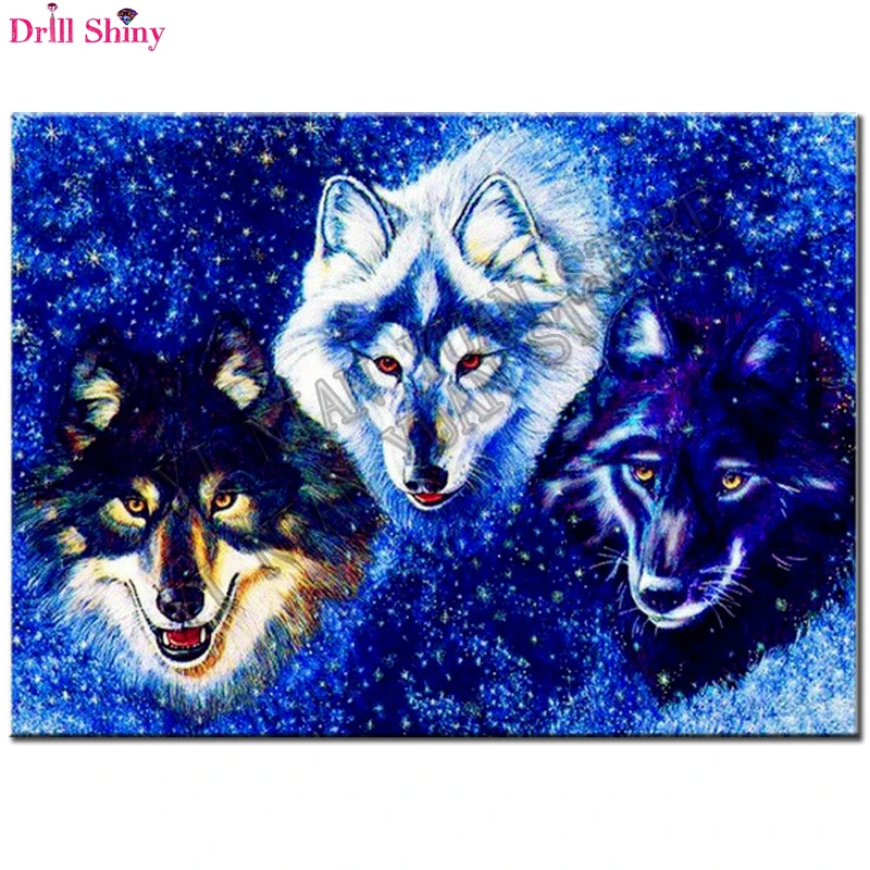 Алмазная картина сделай сам wolf animal алмазная вышивка крестиком стразы полная