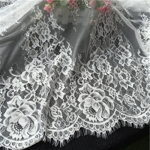 3 м/лот ресницы кружевной отделкой белого и черного цвета одежда для детей