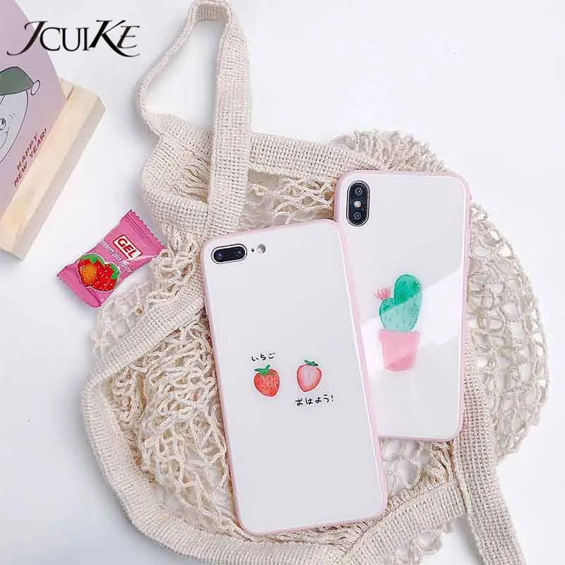 3d принтом кактус Клубника Мобильного телефона чехол для iphone X мобильного 6 6s 7 8