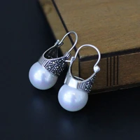 kjjeaxcmy fine jewelry 925 sterling silver inlay pearl new style on the market womens exquisite earring