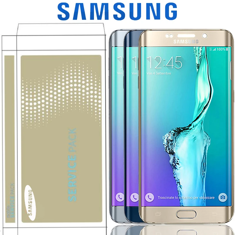 Оригинал 5 7 ''Замена для Samsung Galaxy S6 Edge Plus G928 G928F ЖК дисплей с кодирующий