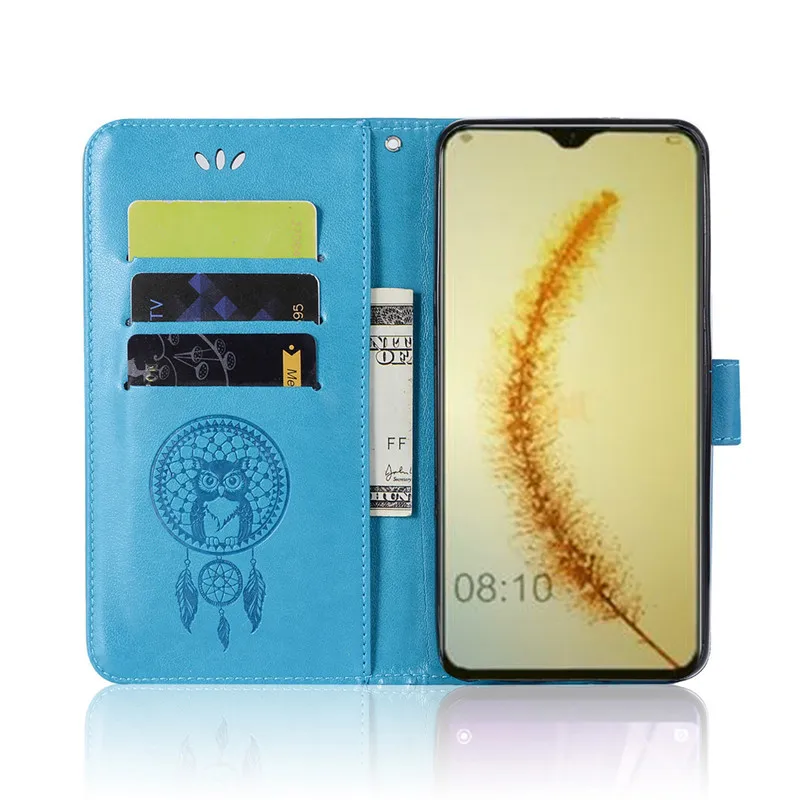 Флип чехол бумажник для huawei Y6 2019 роскошный из искусственной кожи телефона Prime Pro P30