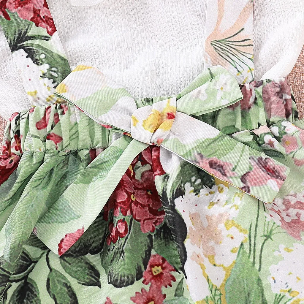 Платье для маленьких детей Одежда девочек топы без рукавов с оборками комбинезон