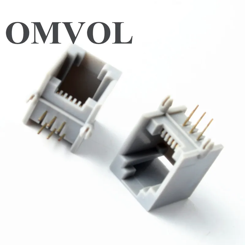 10 шт./лот RJ12 телефонная розетка 90 градусов 6pin кристальная 6p6c | Обустройство дома