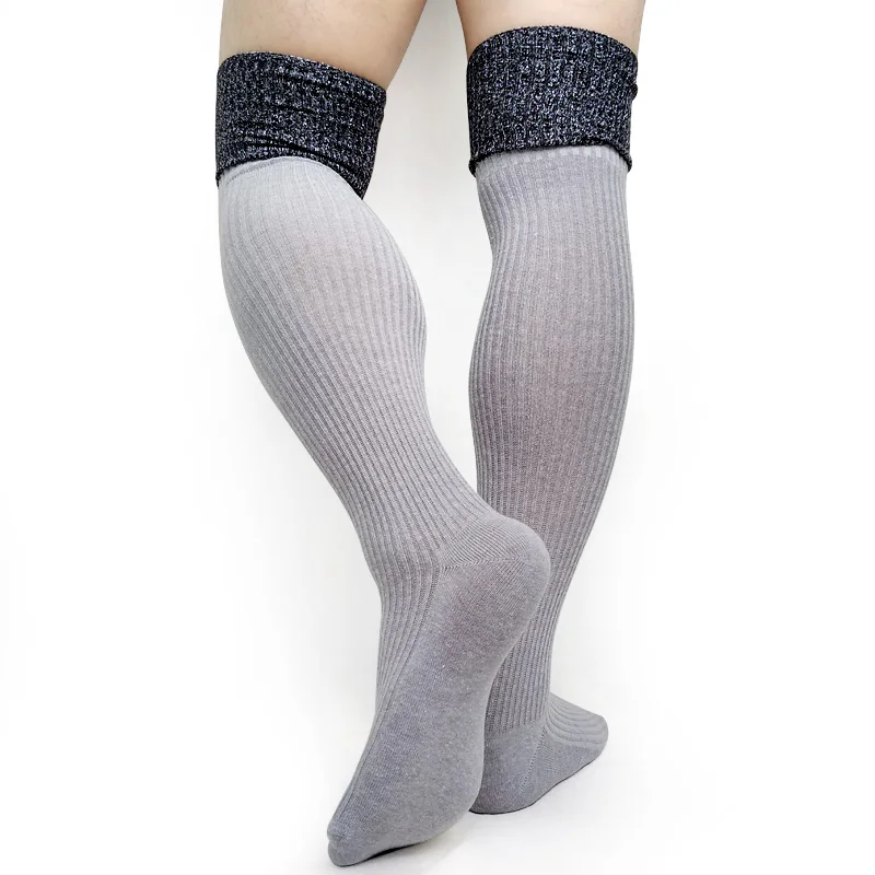 Полосатые Лоскутные хлопковые мужские теплые носки толстые термальные