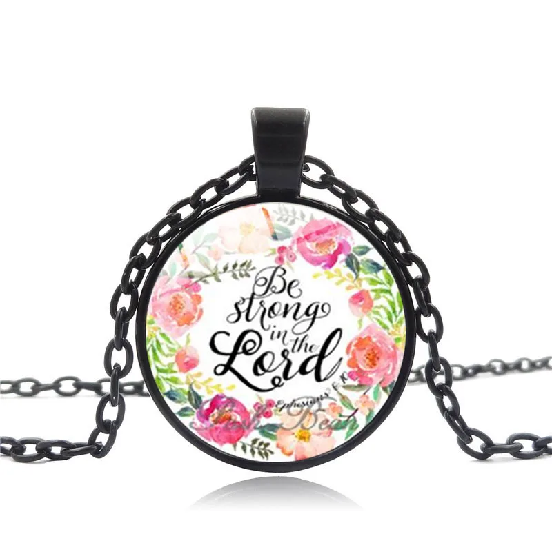 Стих из Христианской Библии подвеска на ожерелье с цитатой Писания украшенный