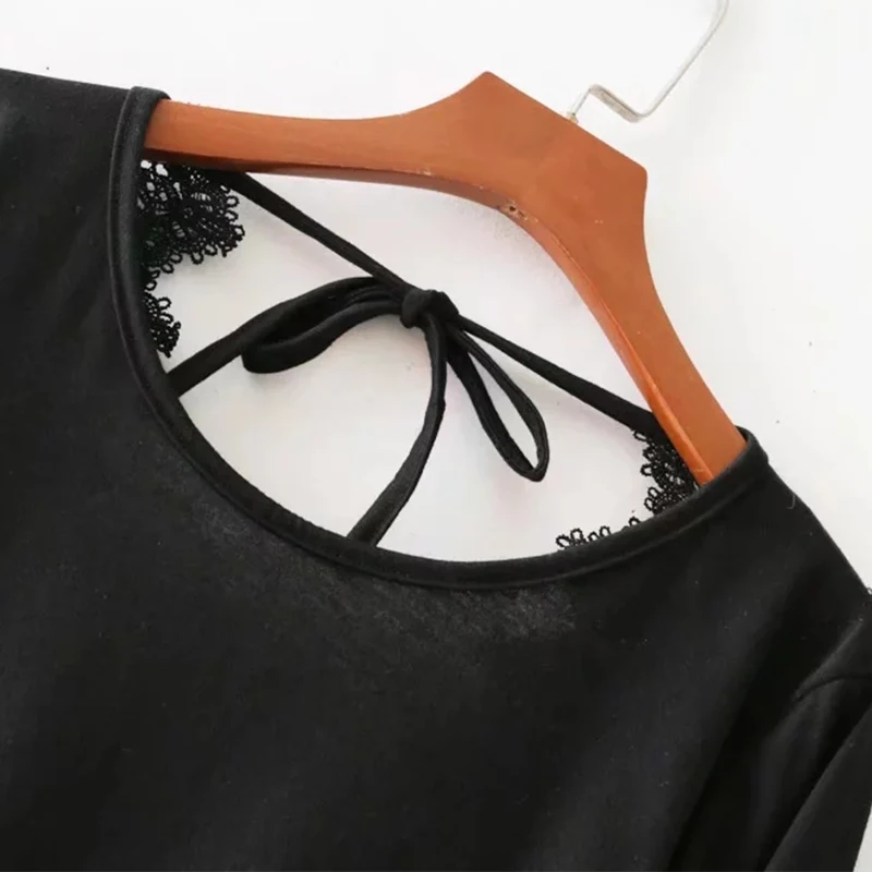 Черный Для женщин Блузки для малышек хлопковые рубашки женский o Средства ухода