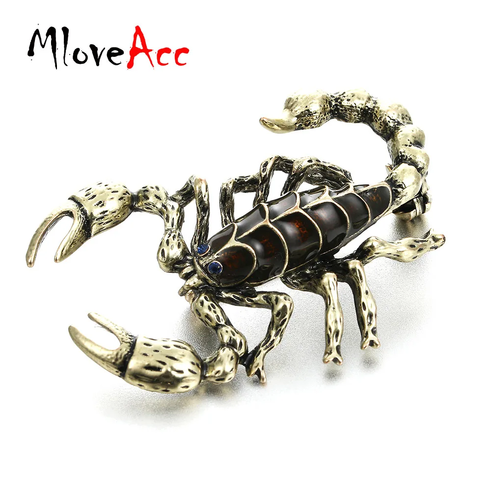 MloveAcc огромные украшения Скорпион эмаль свадебные Животные | Украшения и