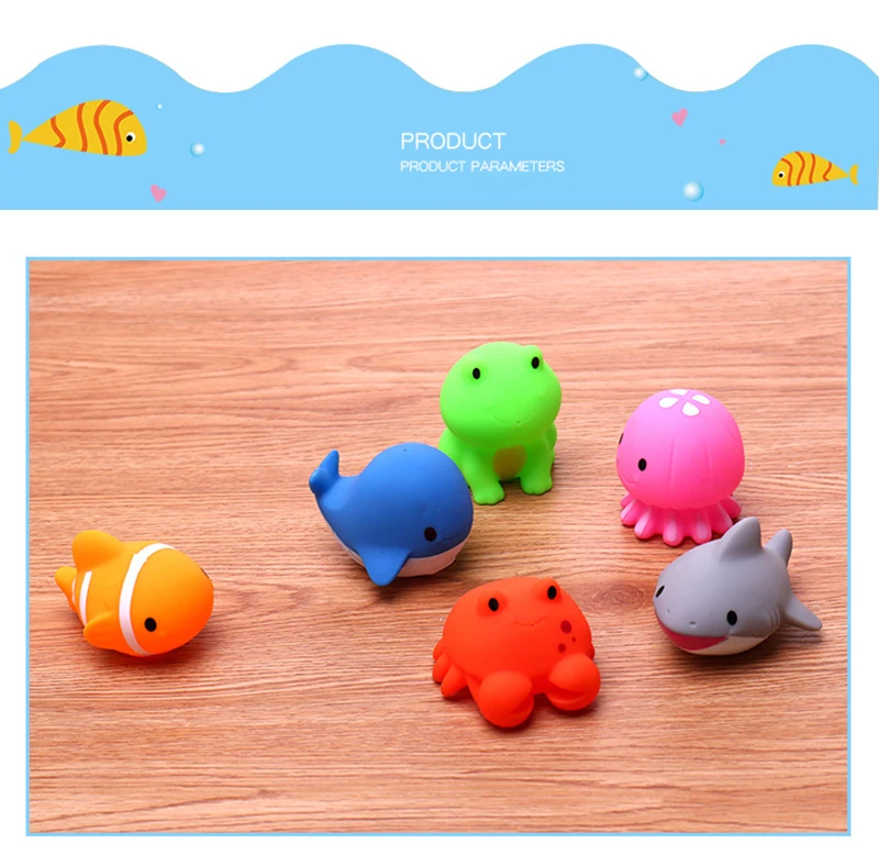 Морские маленькие животные, сжимающие детские игрушки для воды, брызги воды, силиконовая кукла, детские игрушки для ванной, подарок для студента