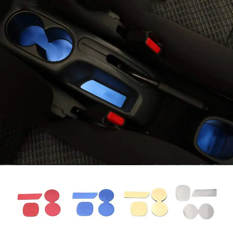 

BBQ@FUKA Non-Slip Cup Coaster Slot Pad Interior Car Cup Holder for Suzuki Jimny Aluminium Car Mats Silver Gold Red Blue Cup Mat