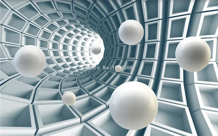 Пользовательские 3D обои современные абстрактные туннели космический шар фото настенные фрески гостиная фоновые обои в кабинет стены домашний декор художественные обои