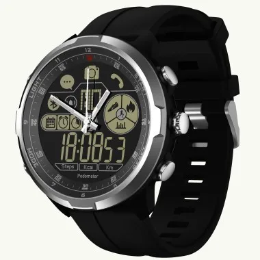 Zeblaze Vibe 4 Hybrid 50 м водонепроницаемый 1,24 дюймовый манипулятор все виды умные часы - Цвет: Silver