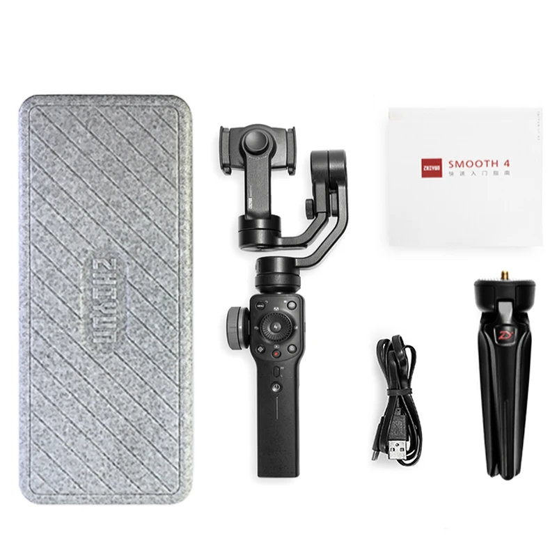 ZHIYUN гладкой 4 Смартфон 3-х осевой Карманный карданный вал видео стабилизатор для