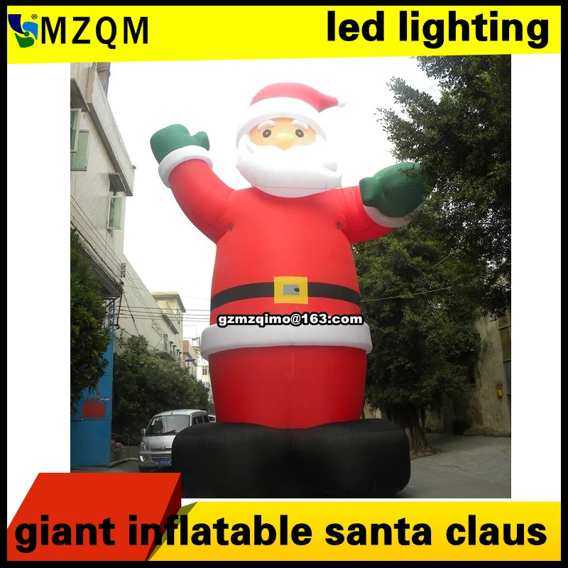 

Рождественские надувные уличные Санта-клаусы со светодиодной подсветкой, гигантский надувной Санта-Клаус на Рождество, 6 м/4 м/8 м