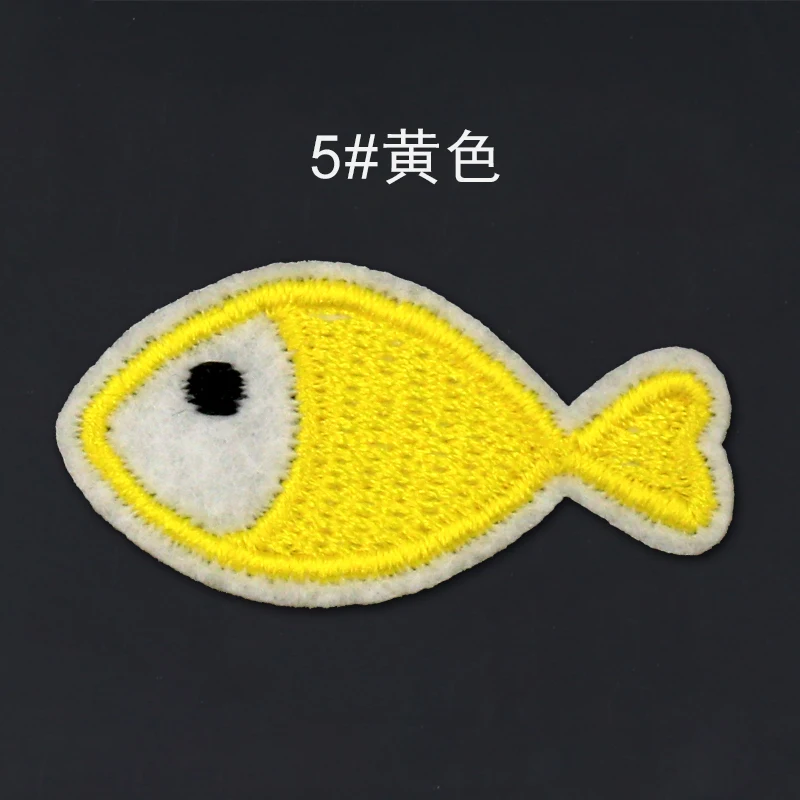 Рыбья железная нашивка для одежды наклейка ткань вышитая Железная на одежде