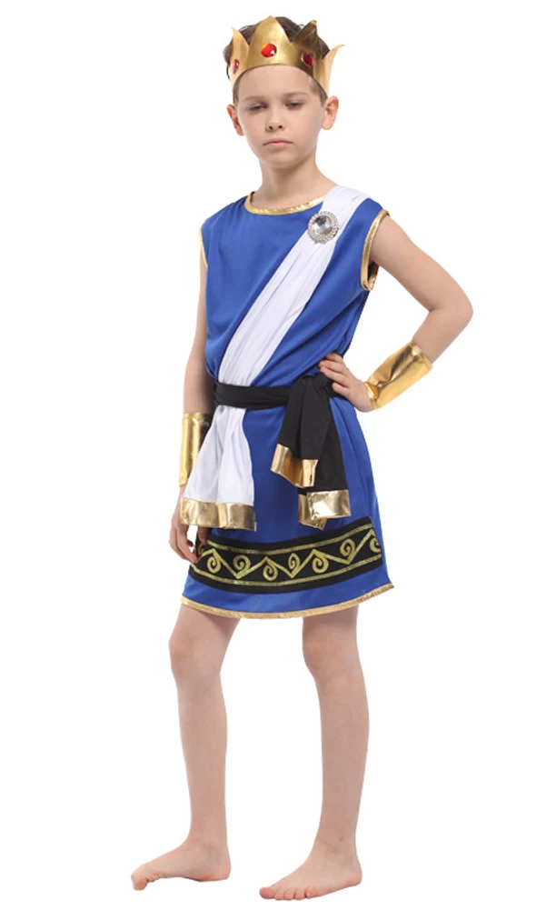 Детский костюм Зевса для мальчиков Бога греческой мифологии подходящий фото