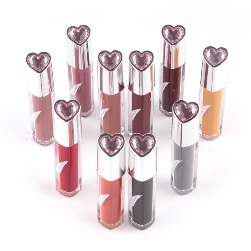 10 видов цветов/набор Водостойкий карандаш для губ в форме сердца стойкий Гладкий