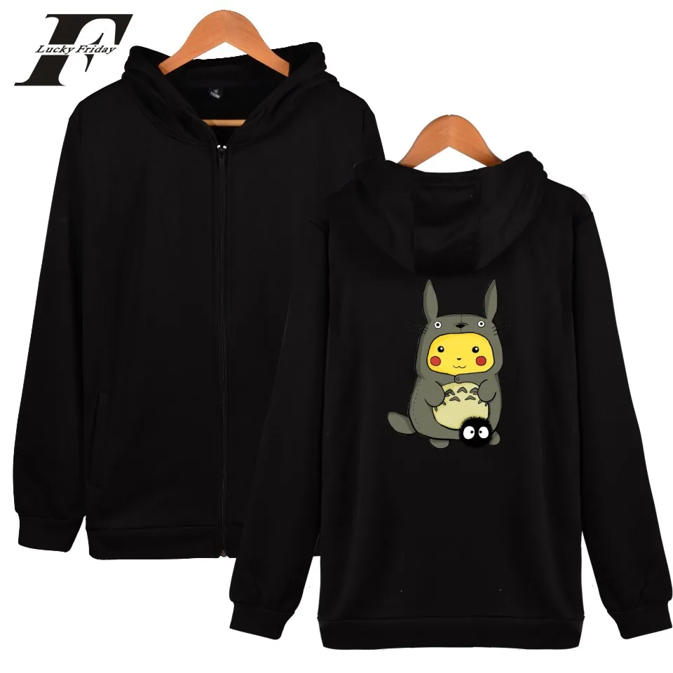 Толстовка на молнии с мультяшным принтом My Neighbor Totoro худи Хаяо Миядзаки студия Ghibli