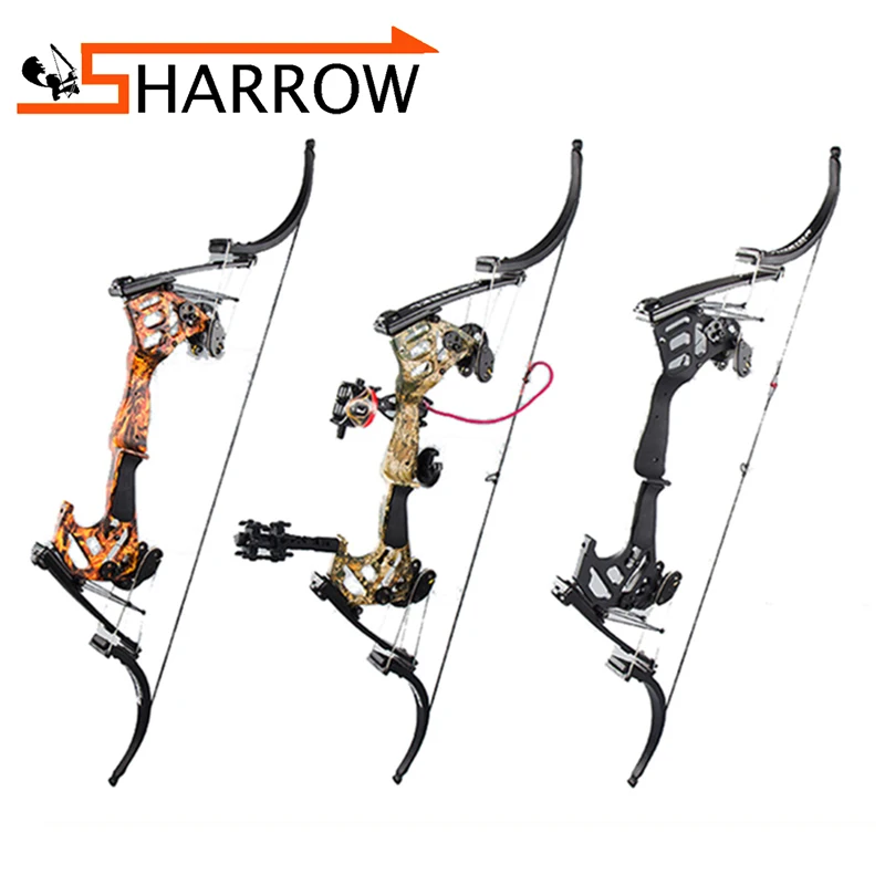 1 Set 30-55lbs Archery America Hunting Fishing Compound Bow 320fps Right Hand Laminated Limbs Shooting Outdoor Sports | Спорт и