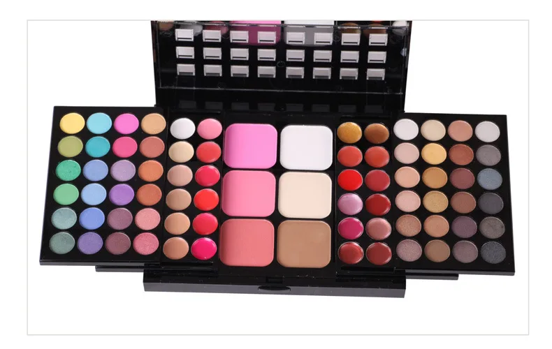 Новинка 78 полноцветный Pro макияж установить комплект для век блеск губ палитра