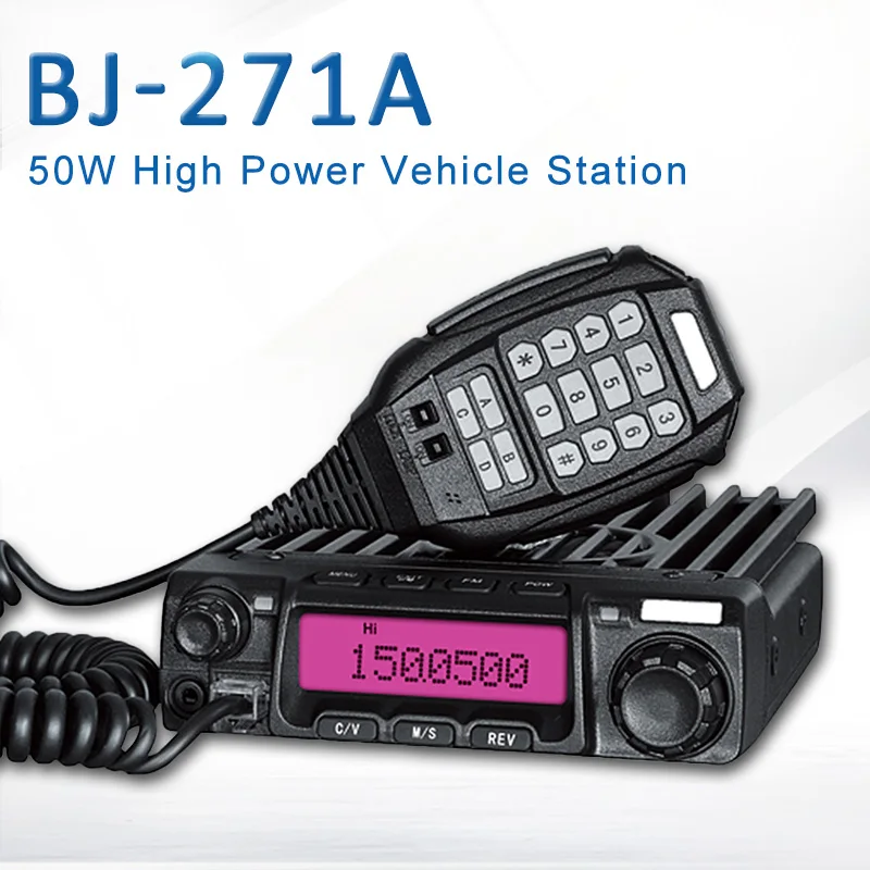 

General Baojie BJ-271A 50W Mobile Radio Transceiver UHF Quad Band Car Radio Station Walkie Talkie Self Driving Outdoor Tourism