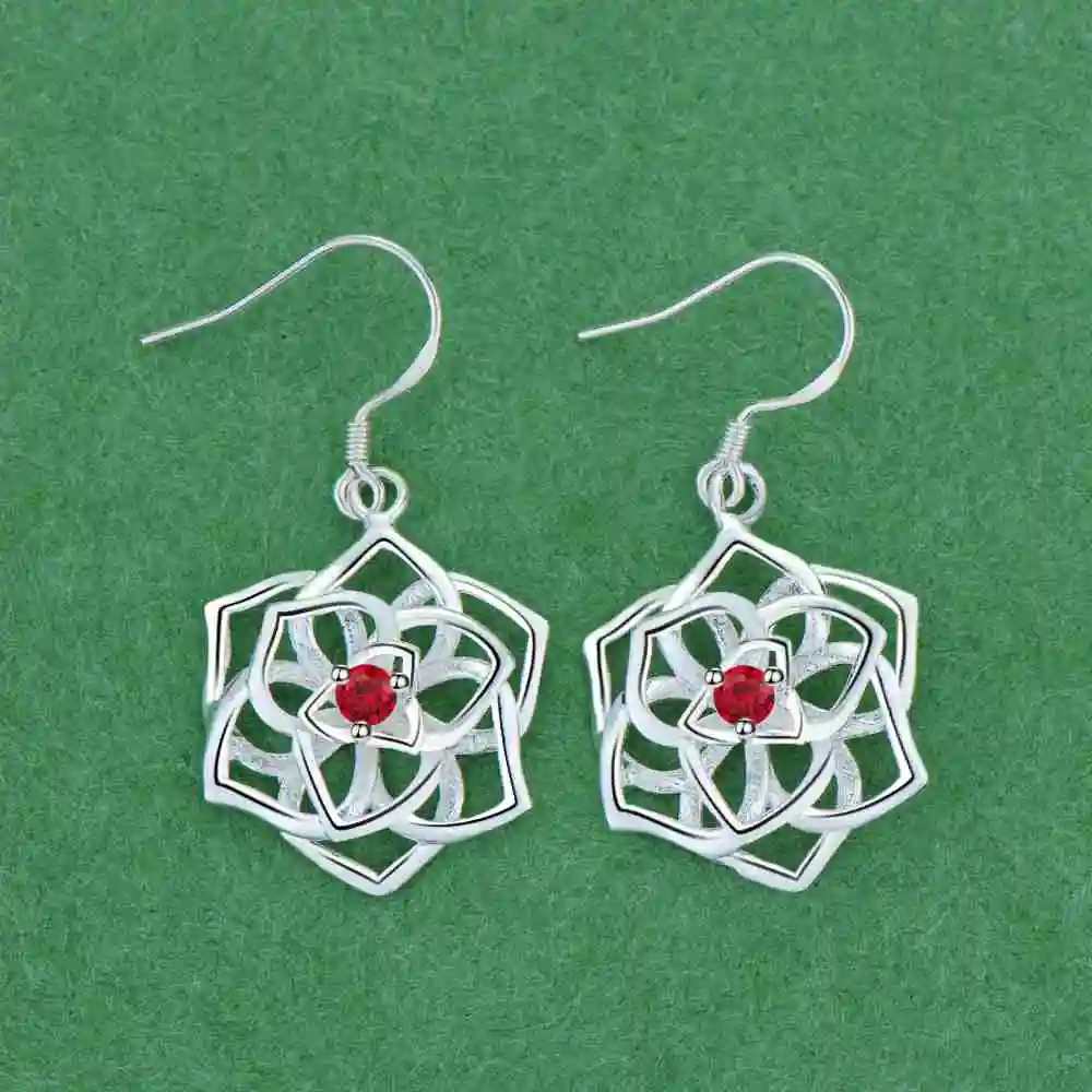 Женские посеребренные серьги высокого качества бесплатная доставка|earrings