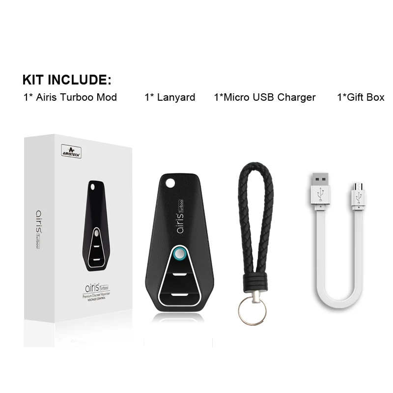 

AIRISTECH airis Turboo Vape Pen Battery 510 Thread Cartridge Compatible Voltage Control Portable Vaporizer Electronic Cigarette