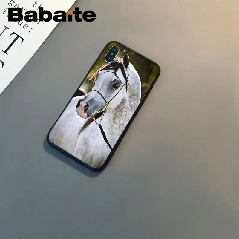 Babaite The Great beauty horse Smart Cover черный мягкий чехол для телефона iPhone 8 7 6 6S Plus 5 5S SE XR X XS MAX Coque Shell