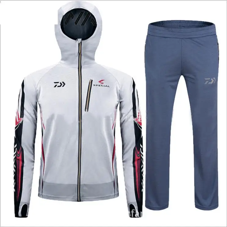 Мужской Быстросохнущий дышащий костюм с капюшоном для рыбалки рубашка длинными