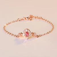 14k rose gold ruby jewelry red bracelet pulseira feminina bizuteria jade bracelet joyas de plata 925 silver bracelet joyas