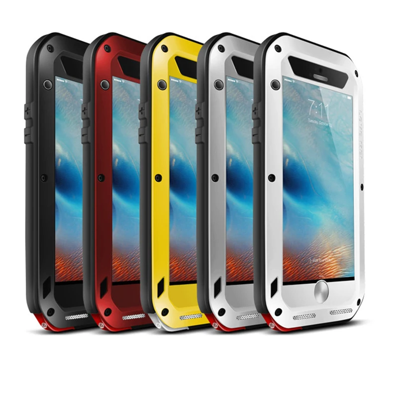 Powerful Shockproof Aluminum Case Cover For Apple iPhone 6 6S 4.7/6 Plus/6S Plus 5.5 Heavy Duty Gorilla Toughened Glass |