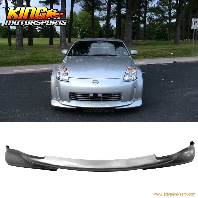Подходит для 03-05 NISSAN 350Z 2DR PU черный передний бампер для губ бодикит Тип спортивный стиль спойлер