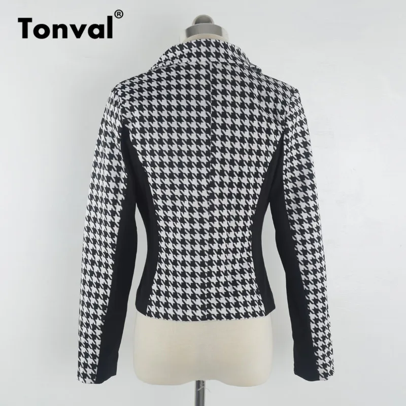 Блейзер Tonval Женский с одной пуговицей|houndstooth blazer|blazer womenblazer feminino |
