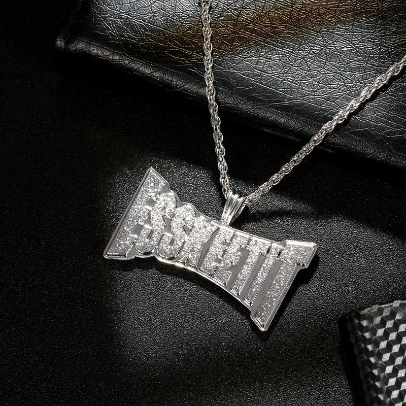 Длинное матовое ожерелье с надписью для ночного клуба Мужская секция