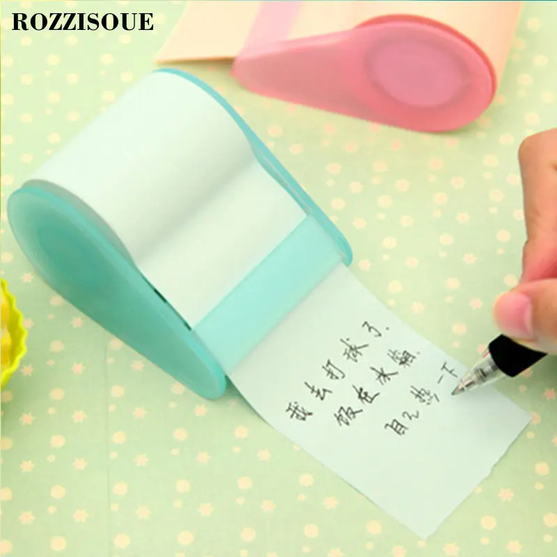With base -Blue Креативный простой клейкий скотч блокнот для заметок, блокнот, канцелярские товары, бумажные наклейки для заметок, офисные школьные принадлежности - Цвет: With base -Blue