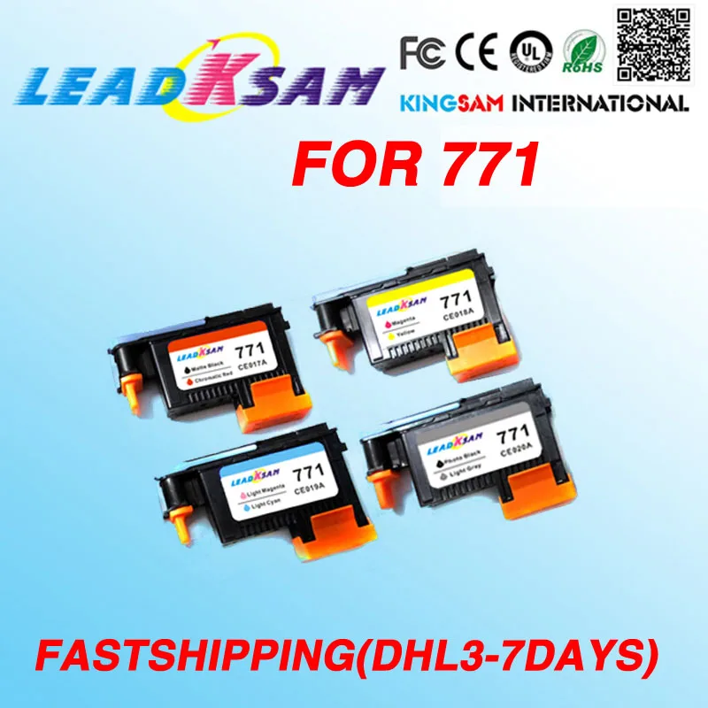 1 комплект/4 шт. leadksam печатающая головка совместима с hp771 Печатающая для 771 DESIGNJET Z6200
