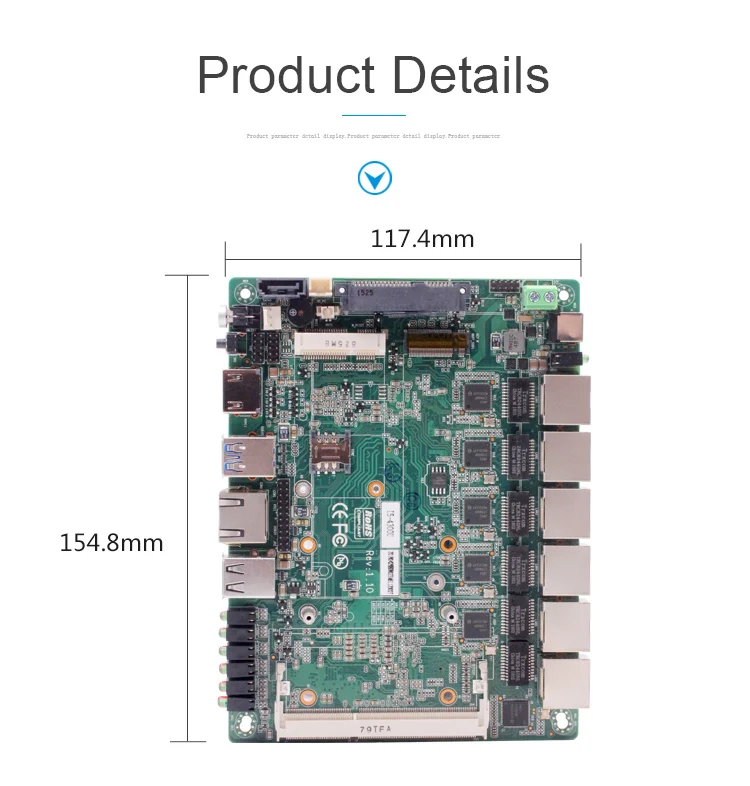 Заводская цена DDR3 6 lan брандмауэр Материнская плата для pfsense