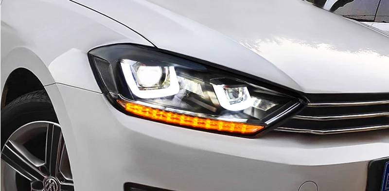 Светодиодная передняя фара для vw golf Sportsvan 2016 2017 2018 drl поворотный сигнал H7|Фара авто