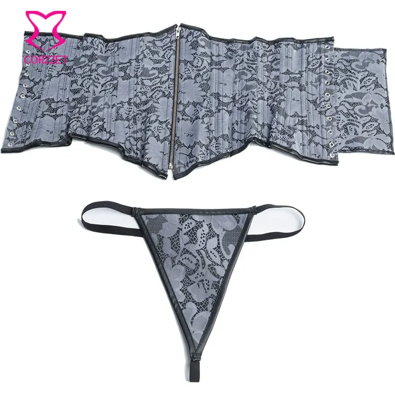 Корсетный корсет на молнии под грудь со стальными косточками сексуальные