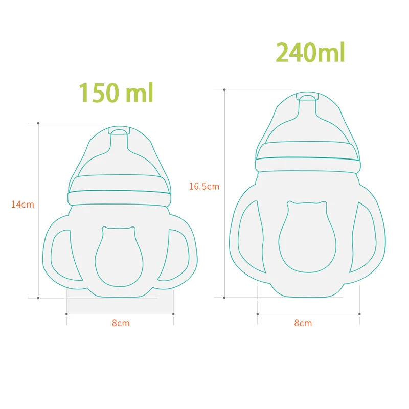 Reizbaby детская бутылки ручка Соска Силиконовая Защитная крышка младенческой