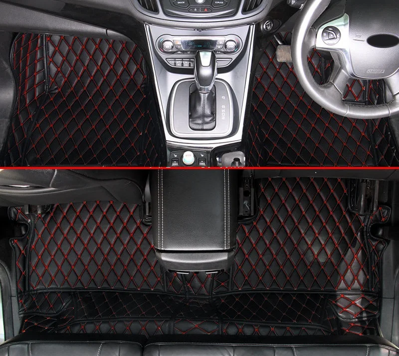 Подходит только для 7 сидений! 1 комплект кожаный коврик салона автомобиля Ford EVEREST