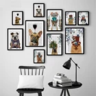 Постер Nette und dracke Zeitung Hund Bilder Tiere Wand Druck Blumen Cuadros Decoracion Salon Kinderzimmer Dekor Vin Hund